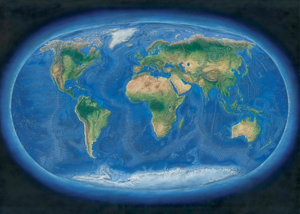 harta panoramica a lumii